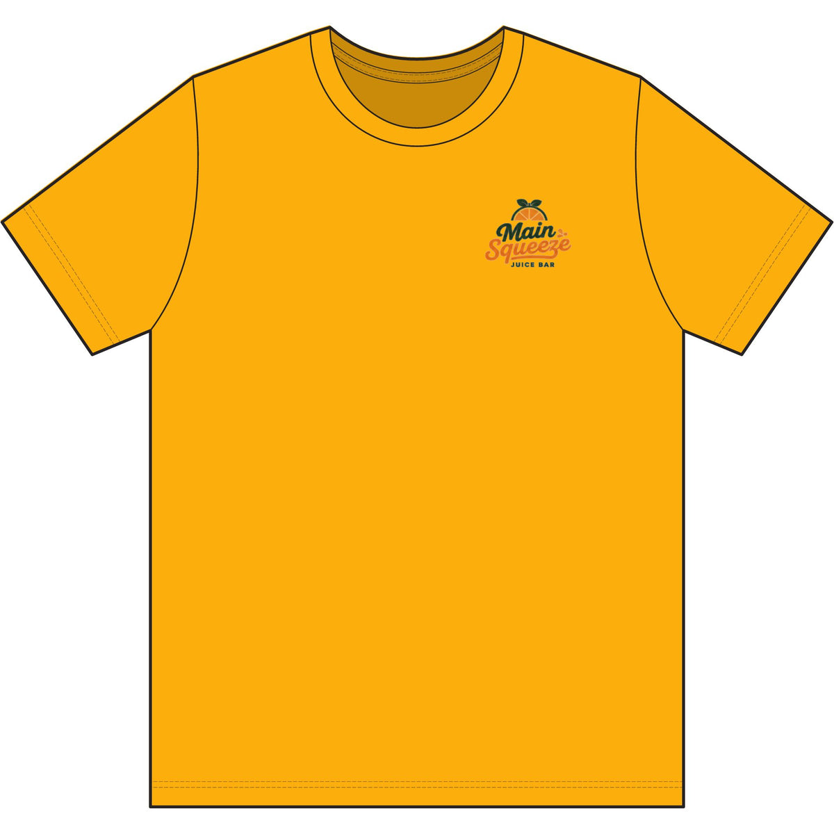 Main Squeeze Juice Bar T‑Shirt — "Your Main Source of Nutrition" Vintage Fruit Graphic
