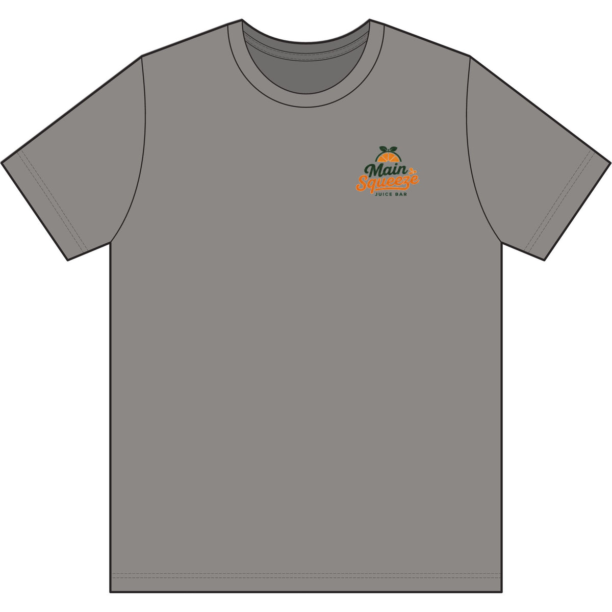Main Squeeze Juice Bar T‑Shirt — "Your Main Source of Nutrition" Vintage Fruit Graphic
