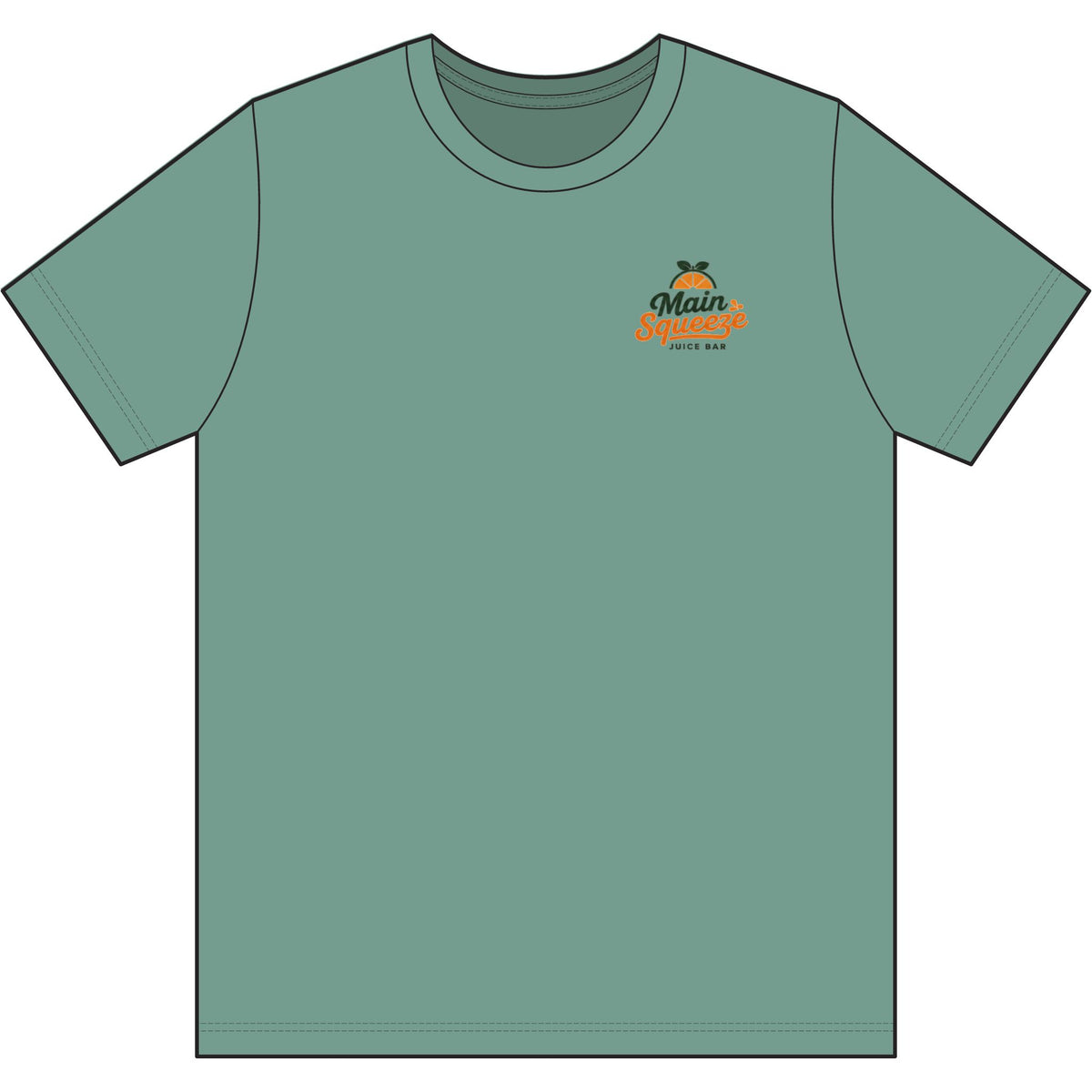 Main Squeeze Juice Bar T‑Shirt — "Your Main Source of Nutrition" Vintage Fruit Graphic