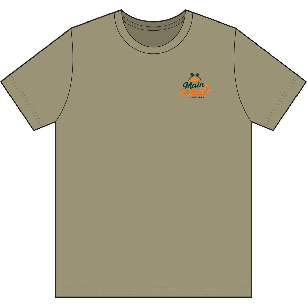 Main Squeeze Juice Bar T‑Shirt — "Your Main Source of Nutrition" Vintage Fruit Graphic