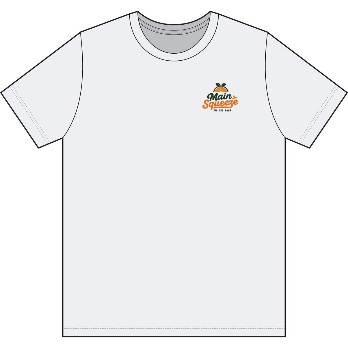 Main Squeeze Juice Bar T‑Shirt — "Your Main Source of Nutrition" Vintage Fruit Graphic
