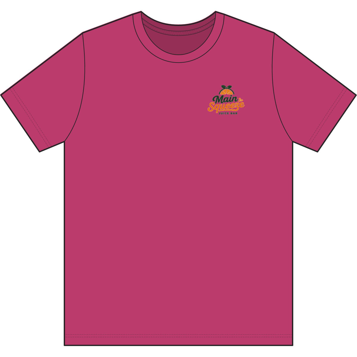 Main Squeeze Juice Bar T‑Shirt — "Your Main Source of Nutrition" Vintage Fruit Graphic