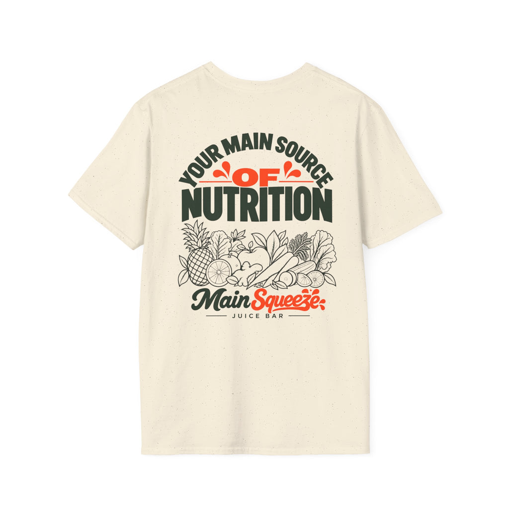 Nutrition T-Shirt — "Your Main Source of Nutrition" Juice Bar Tee