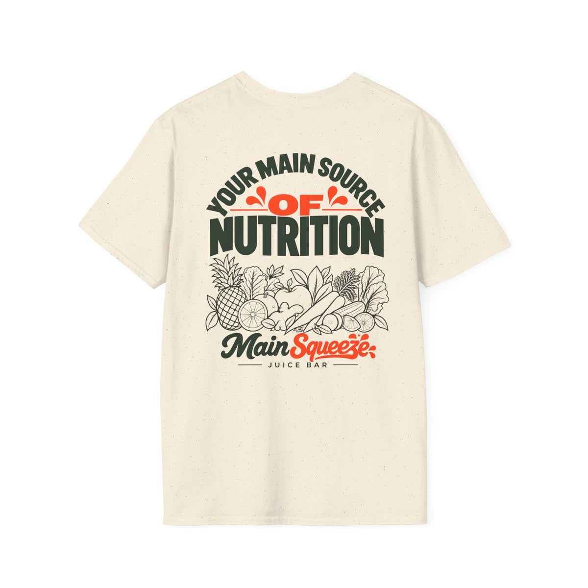 Nutrition T-Shirt — "Your Main Source of Nutrition" Juice Bar Tee
